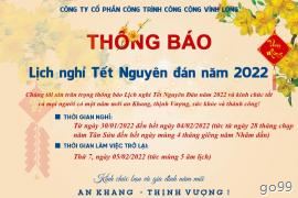 Thông báo Lịch nghỉ Nguyên Đán năm 2022