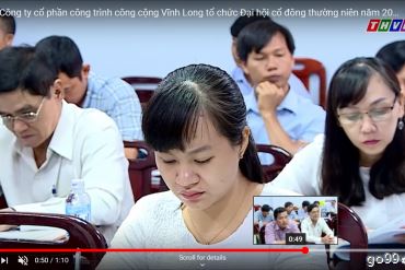 THVL- Công ty cổ phần công trình công cộng Vĩnh Long tổ chức Đại hội cổ đông thường niên năm 2019